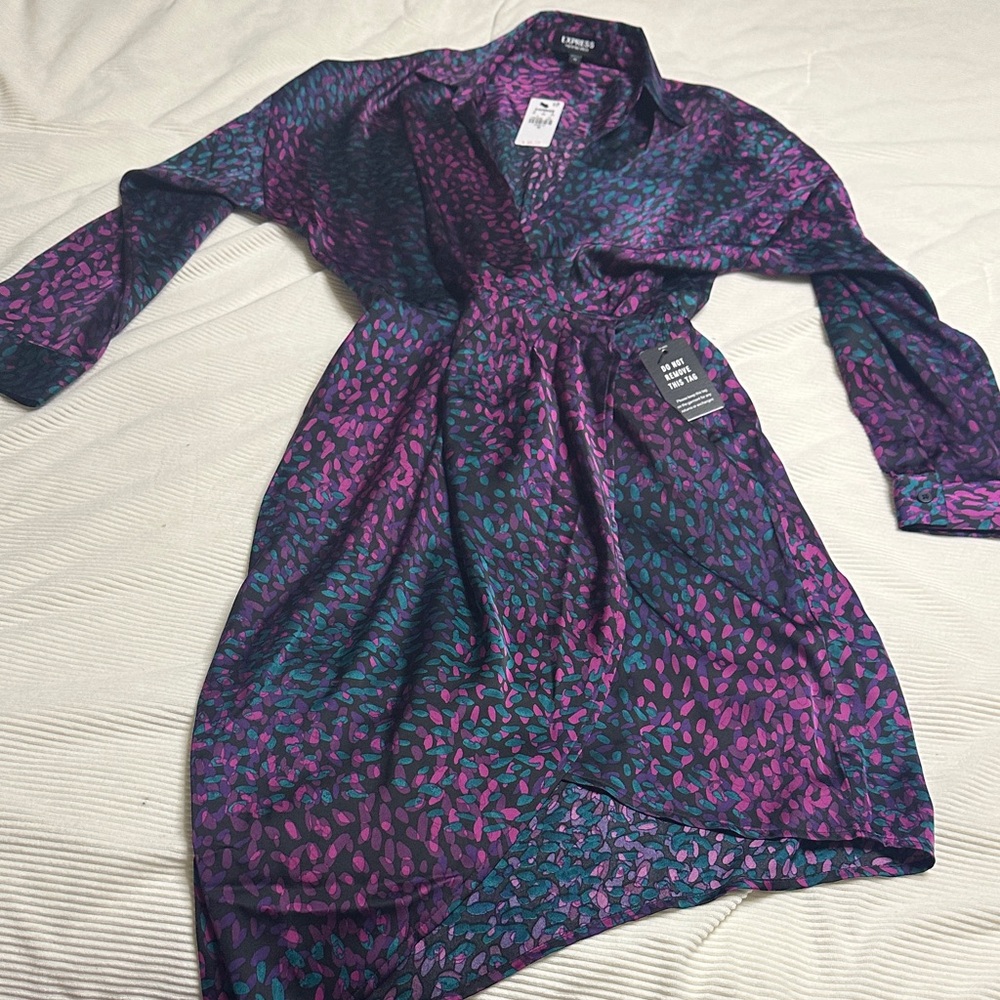 Express Multicolor Patterned Dress NWT - image 1